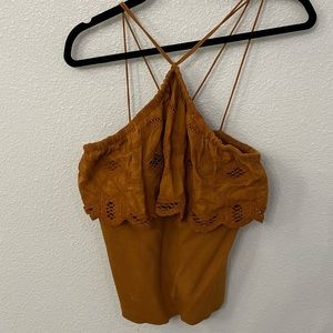 Anthropologie Strappy Lace Halter Size M